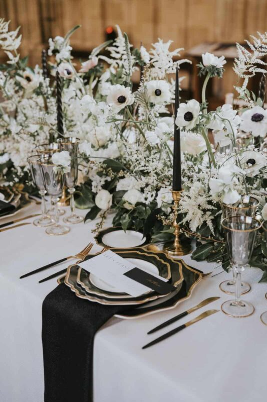 Monochrome wedding theme 